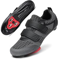 Sandales De Vélo CyclingDeal Compatibles SPD - Taille 43-44, Semelle Caoutchouc, 3 Sangles Velcro