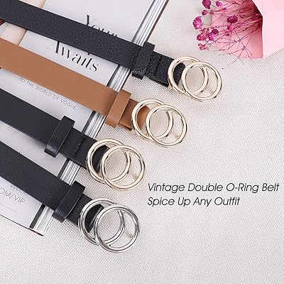 Buy Women S Leather Skinny Belts For Dress Jeans Pants Fashion Leather Belt With Double O Ring Buckle Online In Indonesia B07rlvv95f Buy Women S Leather Skinny Belts For Dress Jeans Pants Fashion Leather Belt With Double O Ring Buckle Online In Indonesia B07rlvv95f