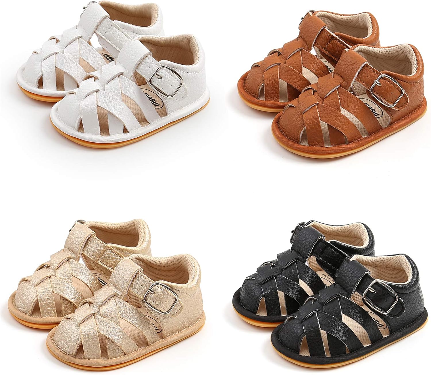  | RVROVIC Baby Boys Girls Sandals Premium Infant Summer Outdoor Shoes PU Lightweight Soft Anti-Slip Sole Toddler Prewalker | Sandals