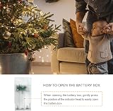 Jsdoin 100 LED Fairy Lights Battery Copper 10M Warm White Indoor Outdoor view 4