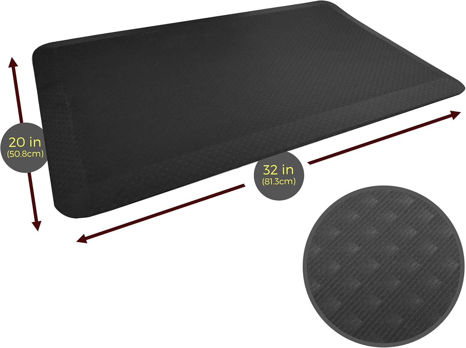 MotionGrey Cushioned Standing Desk Mat Comfortable Anti Fatigue Mat