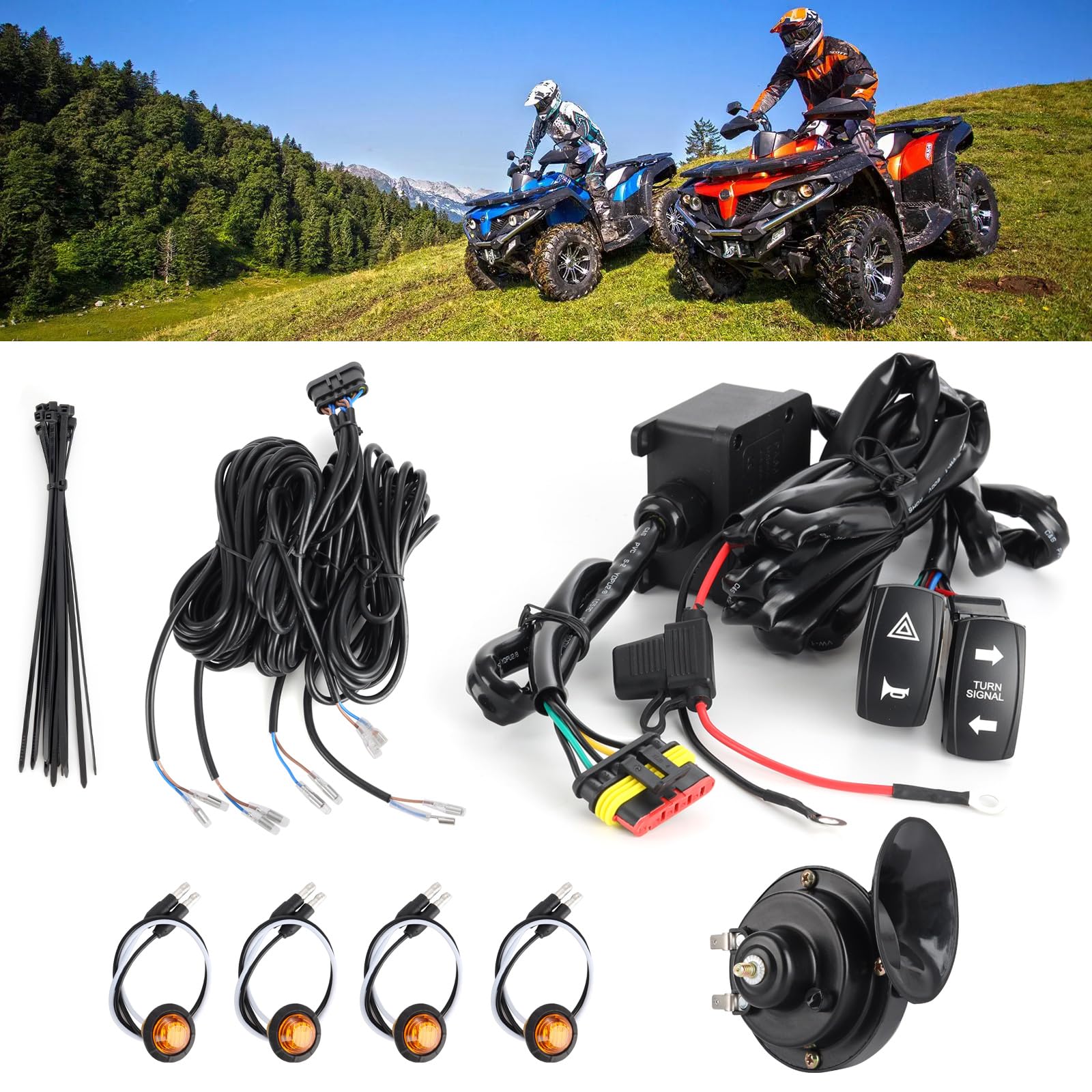 Mua UTV Turn Signal Kit, Universal UTV ATV Street Turn Signal with 110D ...