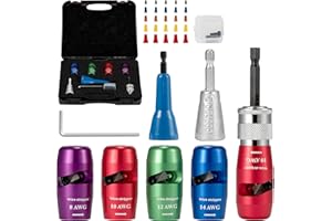 INTHEEND Wire Stripper for Drill, 2024 Upgraded Wire Stripper for AWG, 14-12-10-8 Gauge Electric Wire Stripper & Wire Twister Tool, Wire Nut Twister Stripping & Twisting Kit for Electrician Home DIY