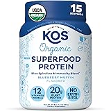 KOS Plant Based Protein Powder, Blueberry Muffin