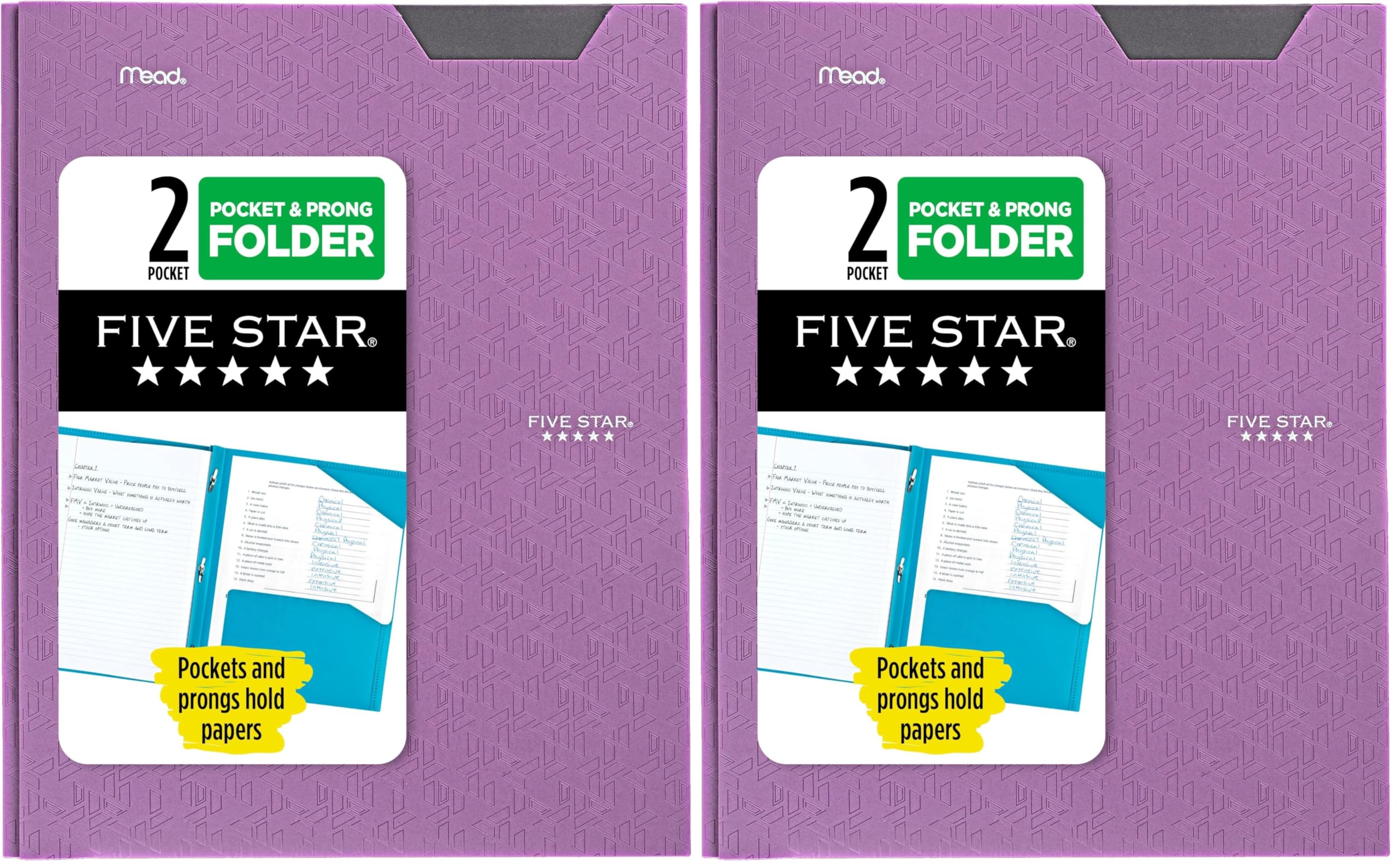 Five Star 2-Pocket Folder with Prong