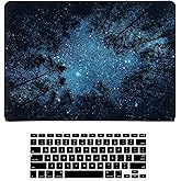 iDonzon Case for MacBook Air 13 inch (Model: A1466 & A1369, 2010-2017 Release), Soft-Touch Matte Plastic Hard Protective Cover & Keyboard Cover Compatible MacBook Air 13.3 inch - Forest Starry