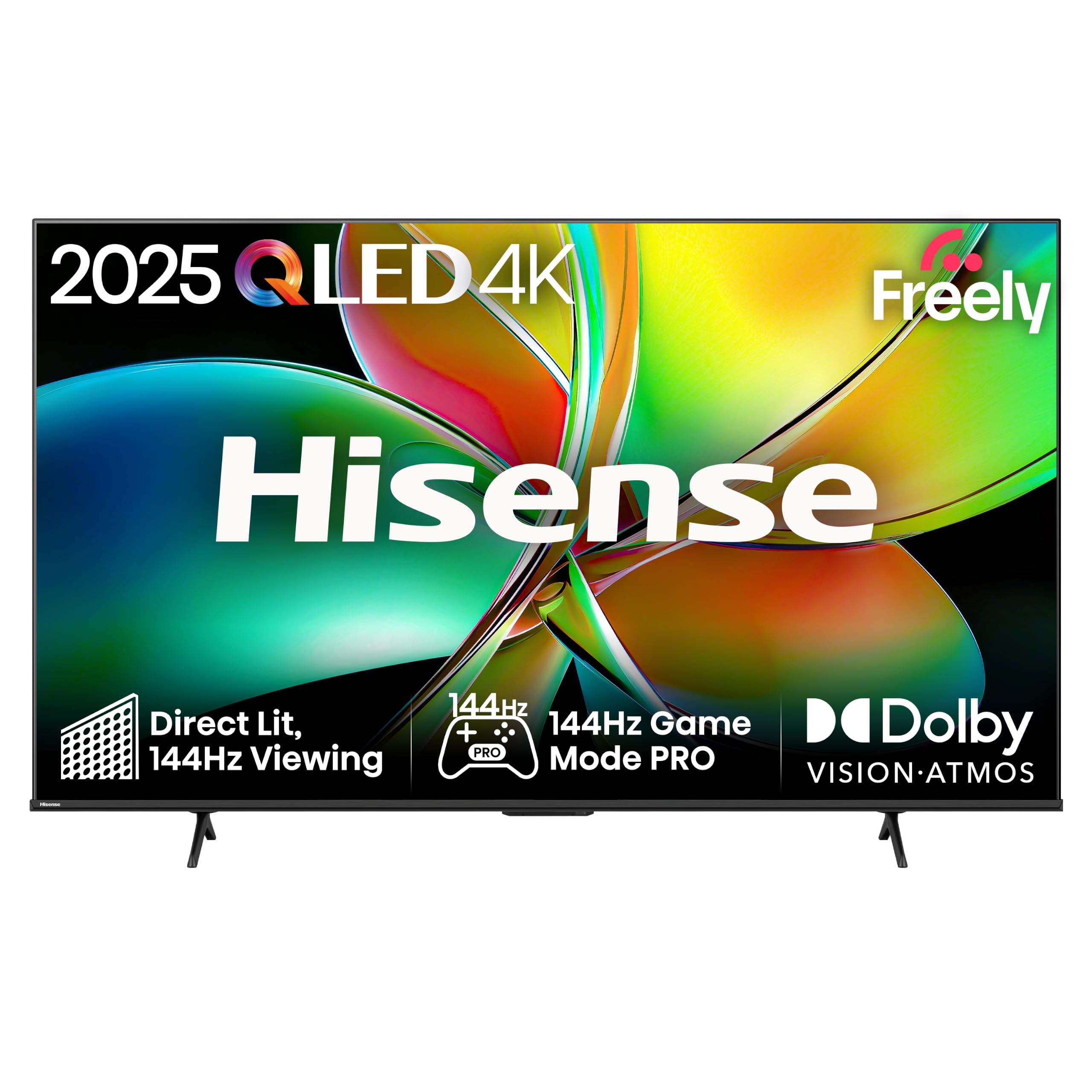 Hisense 55" 55E78QTUK PRO 144Hz QLED Smart AI TV - Hi-View AI Engine, 144Hz Game Mode PRO, Dolby Atmos, Quantum Dot Colour with Freely, Disney +, YouTube, Netflix