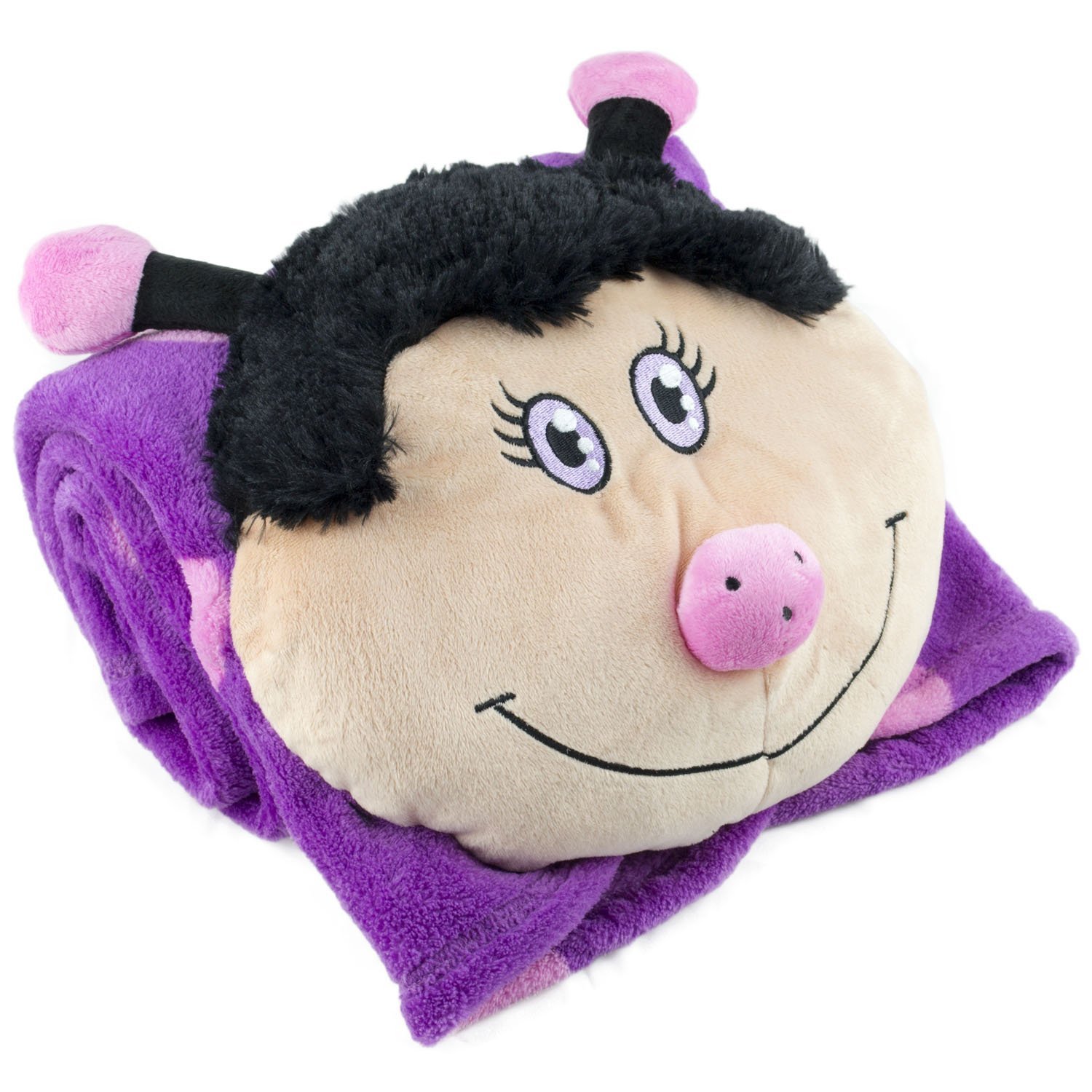 Pillow Pets Ladybug Blanket Large Purple Amazon Co Uk Toys
