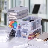 Citylife 6 Pack 3L Small Storage Boxes with Lids Transparent Stackable view 7