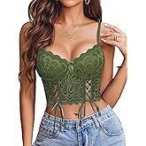 Avidlove Womens Lace Bralette Underwire Corset Tops Camisoles Bustier Crop Tops Y2k
