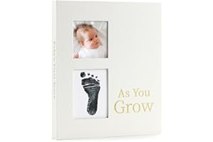 LONLAT Keepsake Baby Memory Book for Boy or Girl - First 5 Year Baby Journal - Gender Neutral Baby Gift - Baby Scrapbook or Photo Album for New Parents - Record Every Milestone from Birth to Age 5 (Cream)