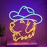 Xixkilly Golden Retriever Neon Sign for Wall Decor Dog Neon Light Cowboy LED Neon Sign Cute Retriever Led Neon Light for Bedroom Zoo Pet Shop Decoration