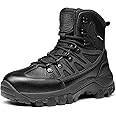 FREE SOLDIER Men's Waterproof Tactical Hiking Boots Military Work Boots Combat Boots(Black 7)