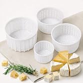 Cheese Mold Set, 4-Piece Assorted Cheese Draining Baskets for Homemade Cheese Making, 11.8-40.6 fl oz Capacity, Approx. 0.55-