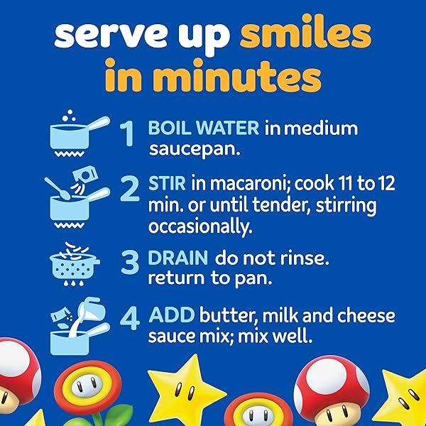 KRAFT MAC & CHEESE MACARONI AND CHEESE DINNER WITH SUPER MARIO POWER-UP PASTA SHAPES (5.5 OZ BOX)