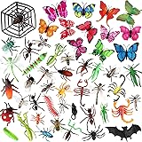 OOTSR 51Pcs Plastic Insects Bugs Toys Realistic Insects and Bugs for Kids Insect Assorted Includes 39Pcs Insect Toys and 12Pc