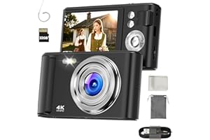 Digital Camera 4K for Kids: 48MP Cameras for Teens Photography - Autofocus Photo Camera Gifts for Children Ages 5-18 - Compac