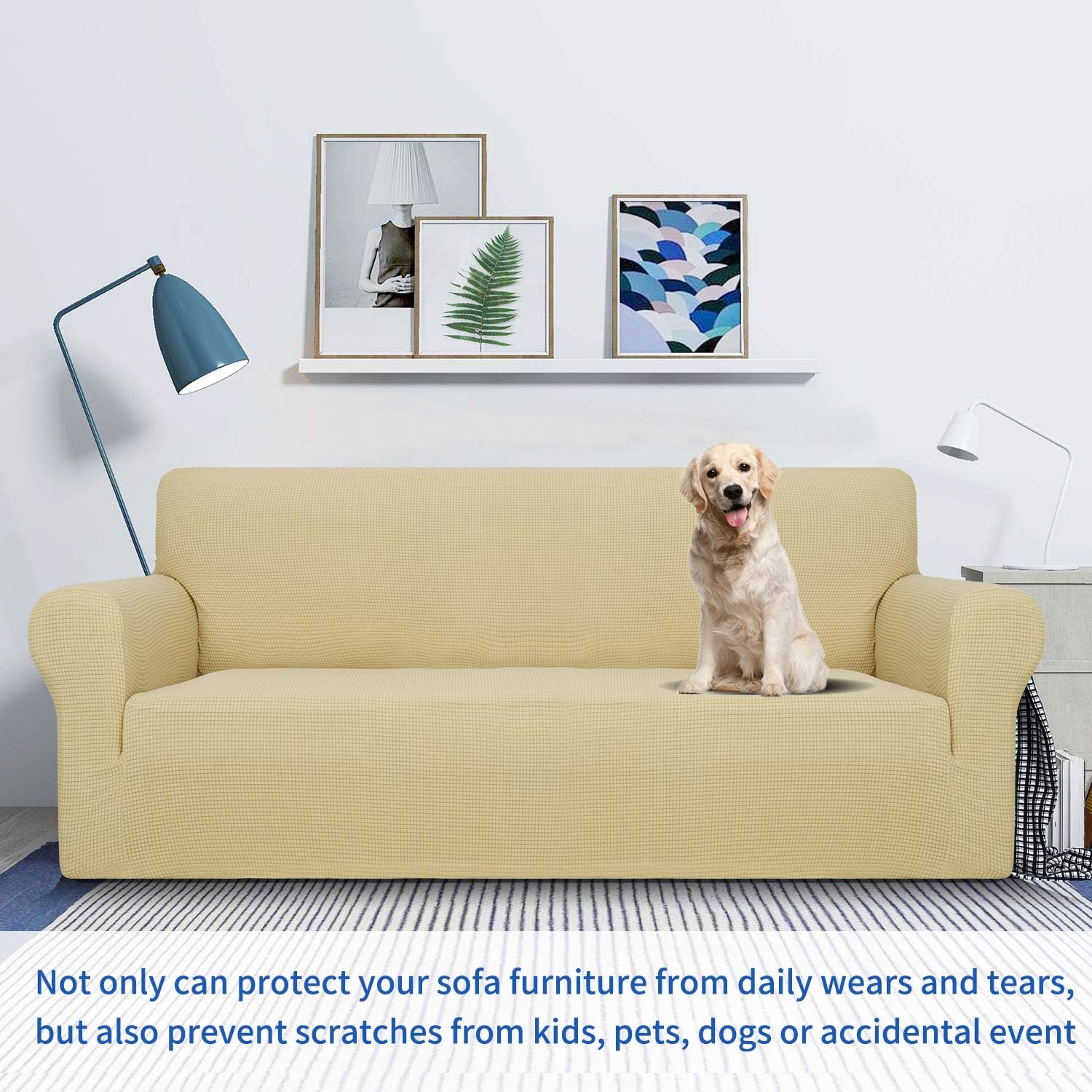 MAXIJIN Super Stretch Couch Cover for 4 Seater Couch - Image 3