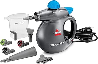 BISSELL SteamShot Hard Surface Steam Cleaner with Natural Sanitization, Multi-Surface Tools Included to Remove Dirt, Grime, Grease, and More, 39N7V
