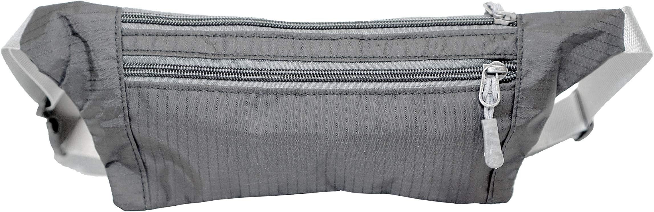 NupouchNylon Sporty Slim Hip Pack, Fanny Pack, Travel Waist Pack, Running Belt Pack, Black