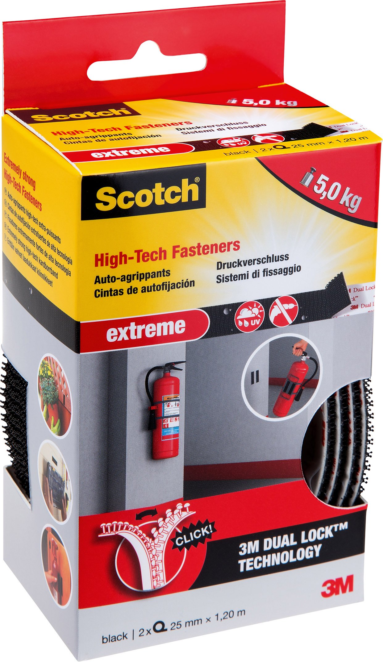 Scotch Extreme Fixing System., Black, 53443