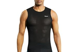 Nepest Men's Cycling Base Layer Mesh Biking Athletic Compression Vests Sleeveless Bike Tank Tops Lightweight Undershirt