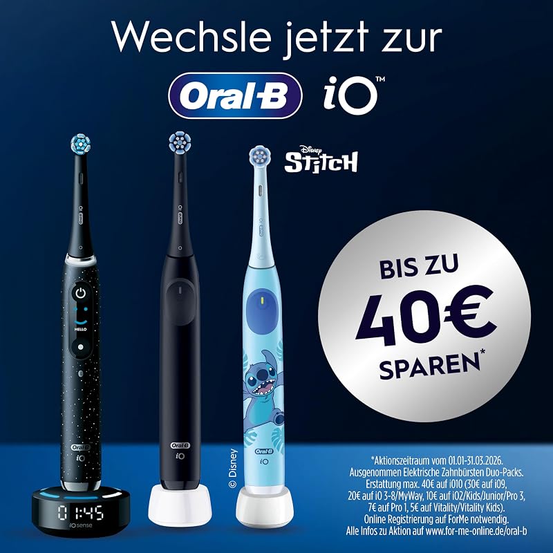 Vitality Pro Elektrische Zahnbürste, Doppelpack, Schwarz/Lila