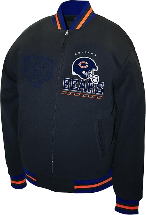 NFL Men's Chicago Bears Hardknock Fleece Jacket Sports