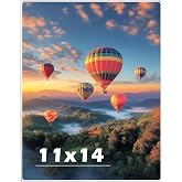 11 x 14 Acrylic Picture Frame, Horizontal/Vertical Clear Photo Frame for Wall with Tape, No Drilling Floating Hanging Frameless Picture Frame, Wall Mount Sign Holder 11x14 for Home, School, Office