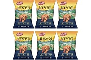 Field Trip Gluten Free Pork Rinds, Paleo and Keto Friendly Airy Puffs, Crunchy High Protein Snacks, Low Carb Snack from Back Pork Skins, 1oz Bag, 6 Pack, Cinnamon Churro, Holiday & Christmas Gift Item