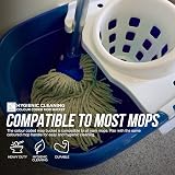 TDBS Colour Coded Mop Bucket 12L with Wringer and Handle Blue view 6