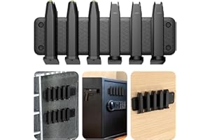 LULACOOL Magnetic Ammunition Holder，Double Sided Gun Magnet for Gun Magazines, Knives, Organize Mount in Gun Safe, Cabinet, Wall, Door, Ammo Storage Accessories for Handgun, Pistol and Rifle Mags