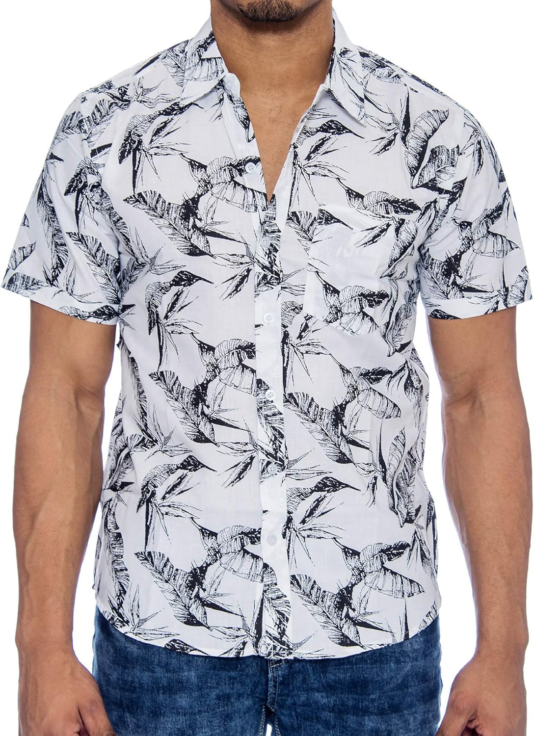 slim fit tropical shirt