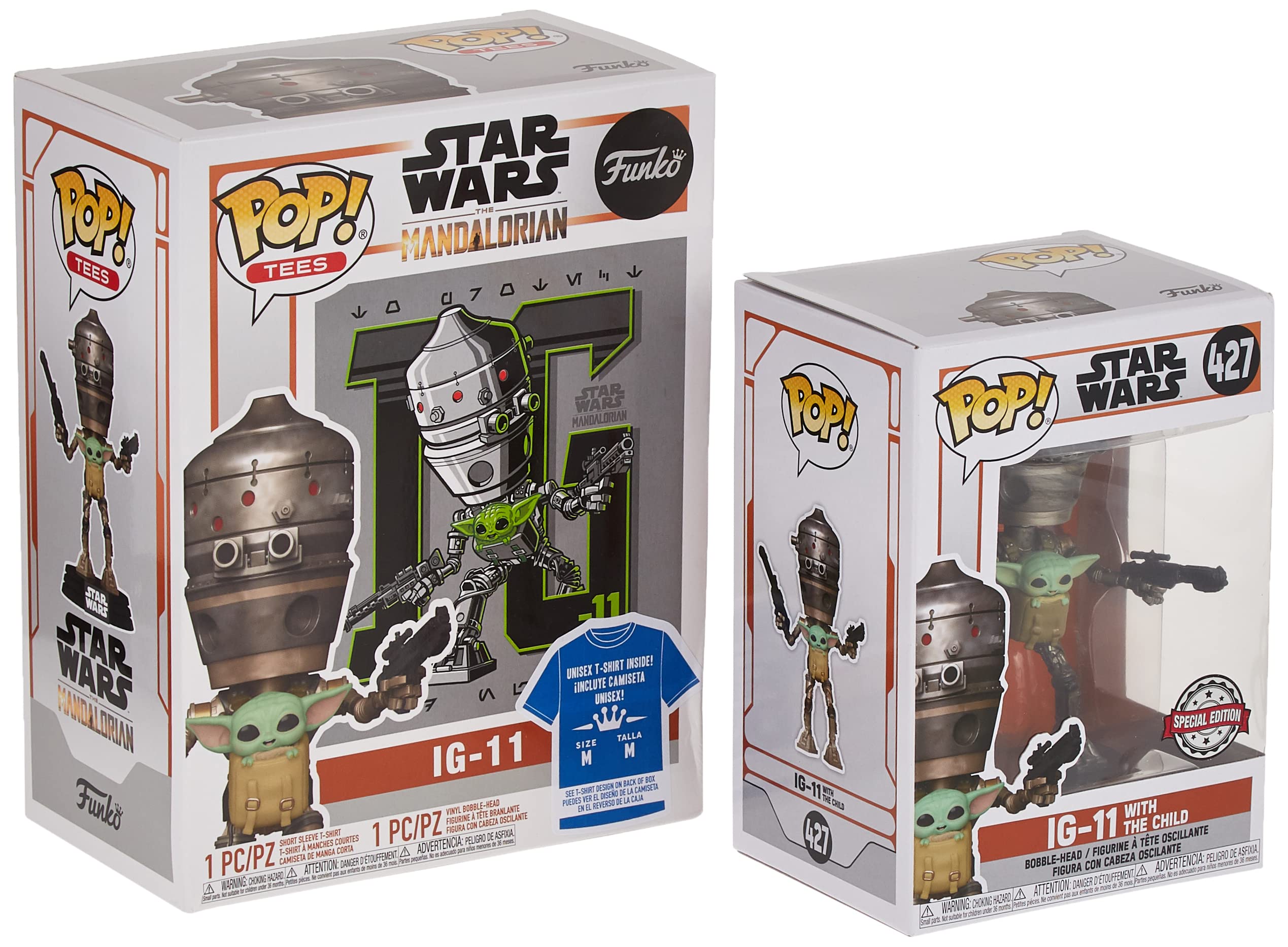 Set POP Figure & Tee Star Wars IG-11 with The Child Exclusive (Small)