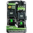Rhino USA Retractable Boat Trailer Straps (2-Pack)-Heavy Duty 2 Inch x 43 Inch Boat Tie Down Straps-Ultimate Trailer Mount Transom Tie Down Straps for Boat, Jet Ski & More! Powder Coated Black, Steel