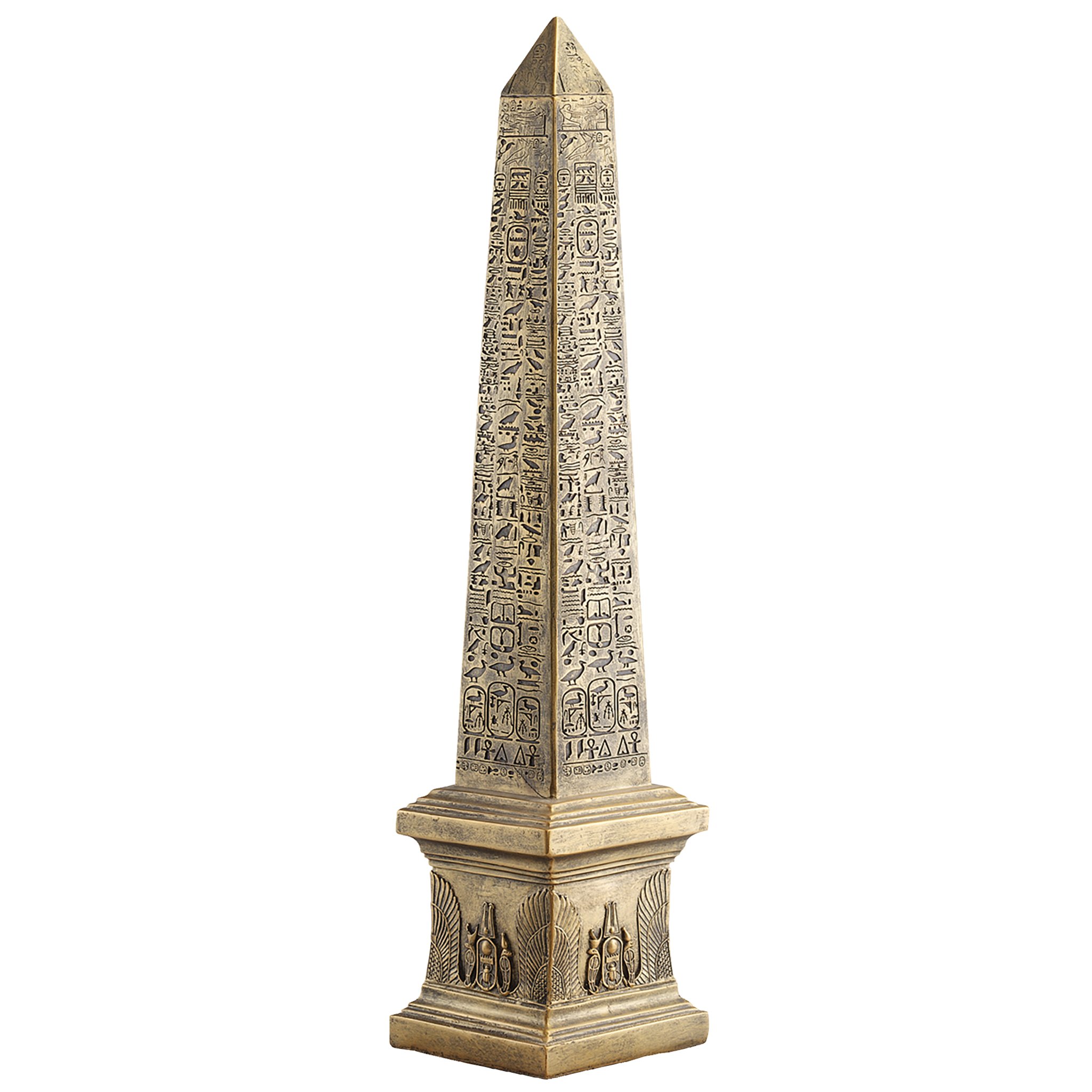 Design Toscano CL51714 Golden Obelisk of Ancient Egypt Statue, 67.5 cm, Gold