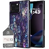 Cocomii Retangle Case for iPhone 13 Pro, Compatible with MagSafe, Milky Way Abalone Shell