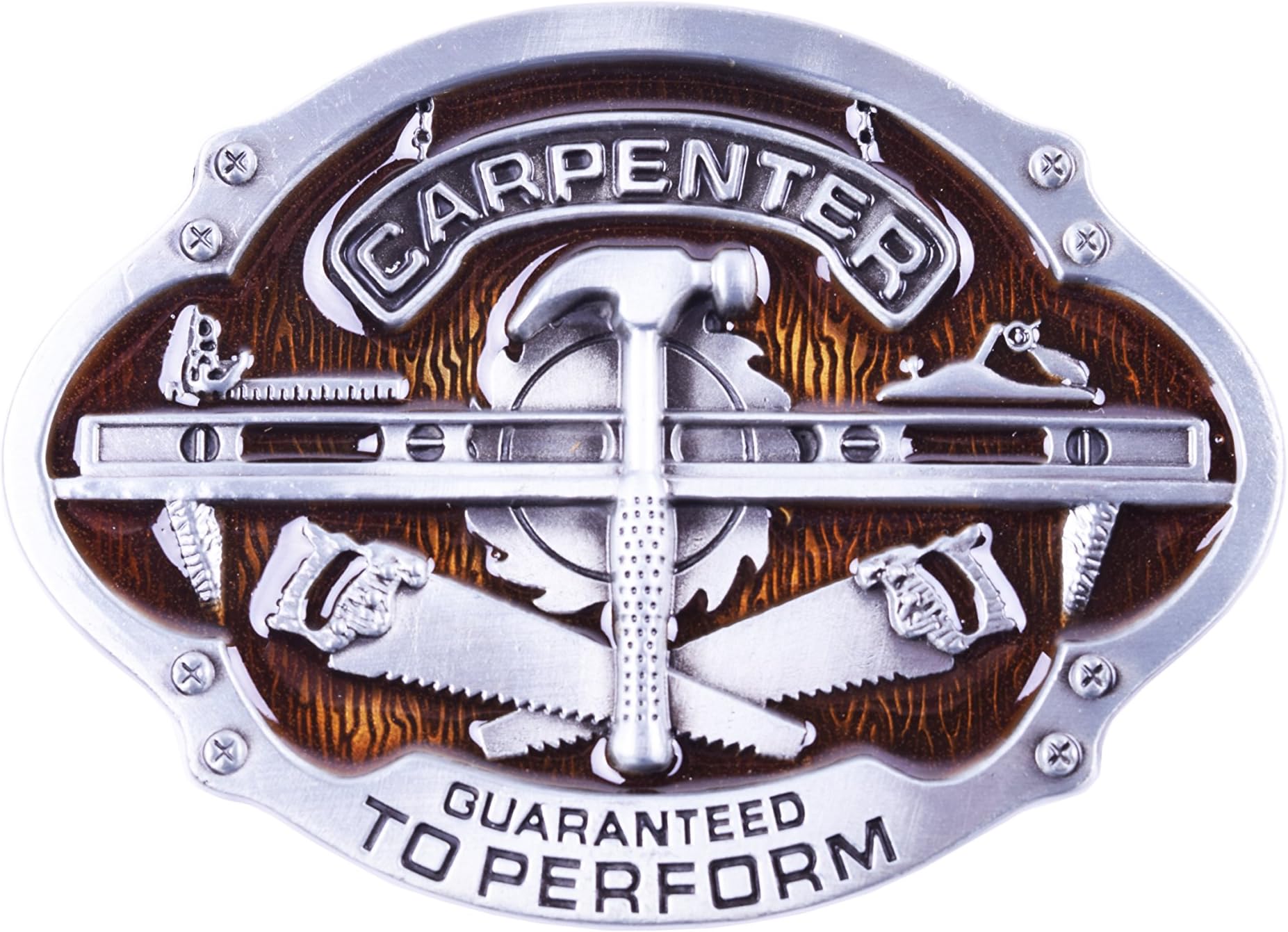 Waypower Vintage Carpenter Tools Western Cowboy Style Belt Buckle Sliver Bronze