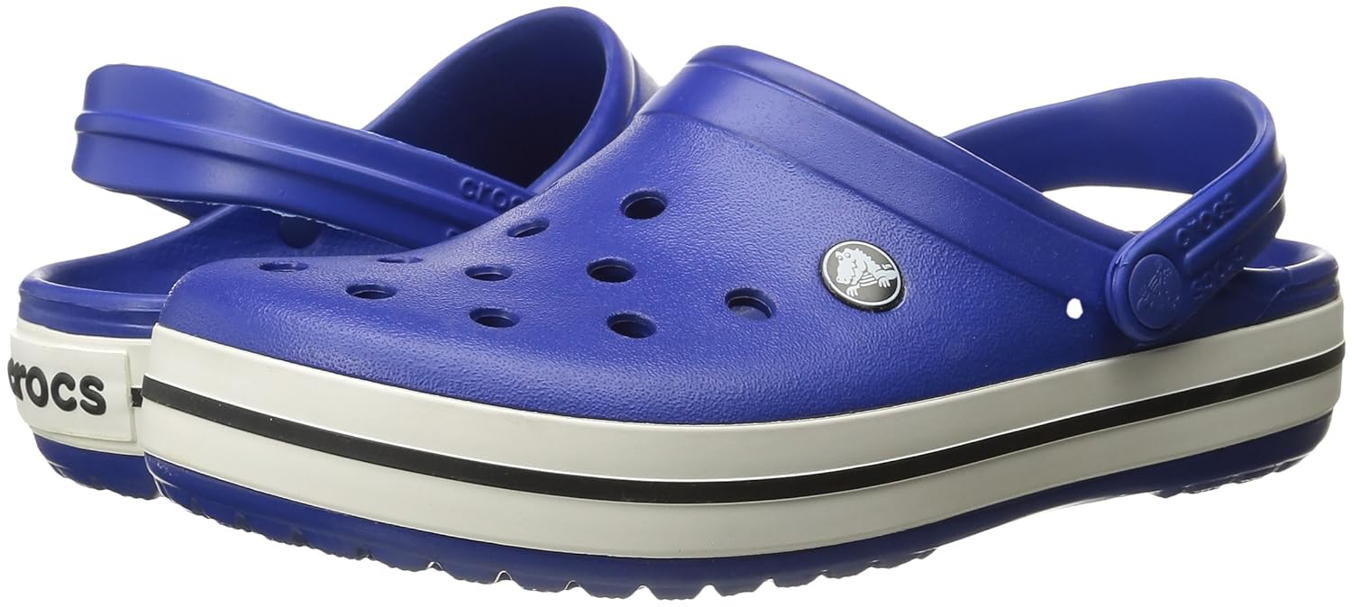 crocs unisex crocband cerulean blue oyster clogs mules