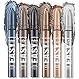 LANGMANNI Eyeshadow Stick, 6 PCS Waterproof Multi-Color Eyeshadow Pen Set, Creamy Long-Lasting Eye Makeup Kit, Natural & Shimmer Shades Contour Stick, Perfect Gifts For Women (#E)