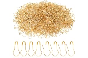 SBYURE 1000 Pieces 22mm/0.87 Inch Clothing Tag Pins Metal Gourd Safety Pins Bulb Pin Calabash Pin Bead Needle for DIY Craft Home Accessories,Golden