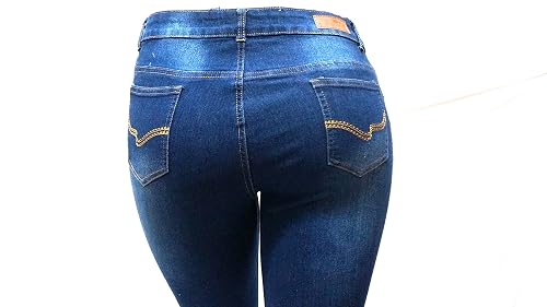 thumbnail image 2 of Jack David Womens Plus Size Denim Skinny Jeans Destroy Stretch Ripped Distressed Pants 2 of 13