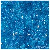 BeadTin Turquoise Transparent 18mm Sunburst Plastic Craft Beads (135pcs)