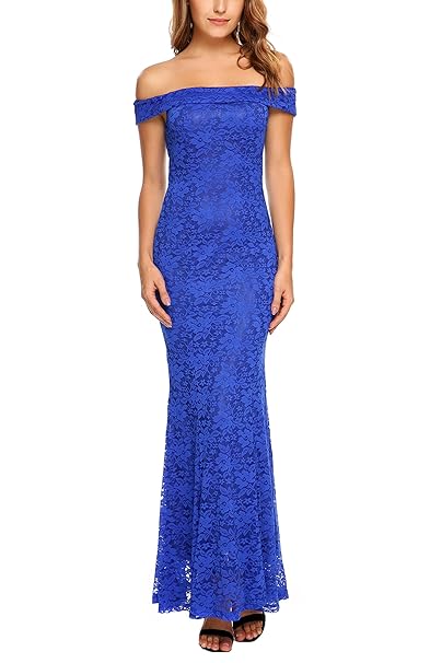 blue bodycon maxi dress