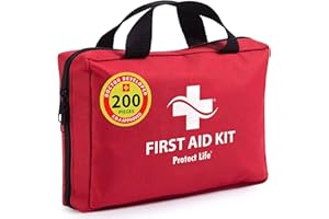 Protect Life Business First Aid Kit, Emergency First Aid Kit for Office Setting, Medical Kit Supplies, First Aid Kits for Businesses, School & Commercial Use - 200 Pieces