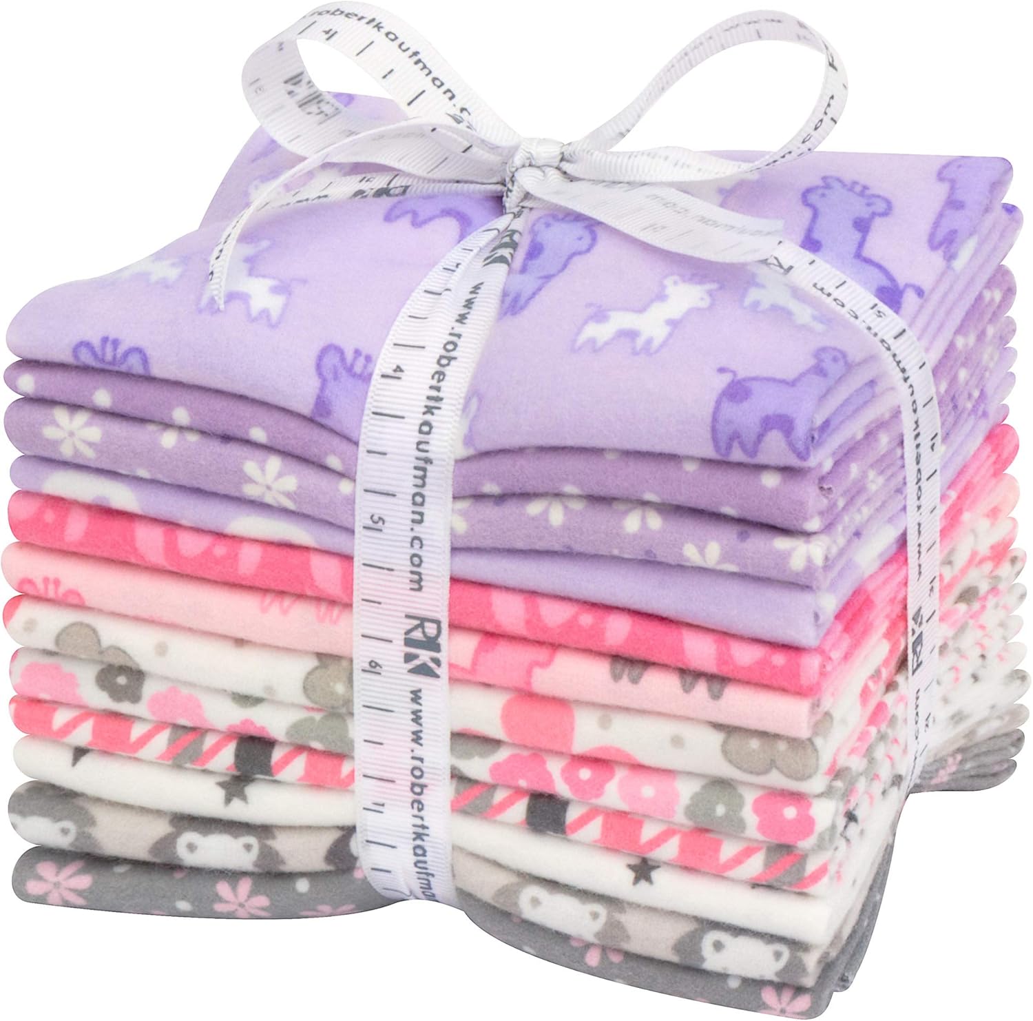 Cozy Cotton Flannel Pink/Purple 12 Fat Quarters Robert