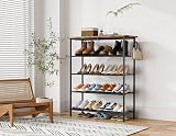 HOMIDEC 5-Tier Shoe Rack with Wooden Top Storage Organizer 15-20 Pairs view 2