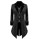 DRTES Women's Steampunk Jacket Victorian Gothic Medieval Vintage Tailcoat