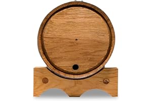 Red Head Barrels - 10 L Premium Distillery-Grade Oak Barrels for Aging Whiskey, Rum, and More, Ideal for Whiskey Barrel or Wine Barrel, American Charred Oak Barrel with 12-Page Cocktail Recipe Booklet