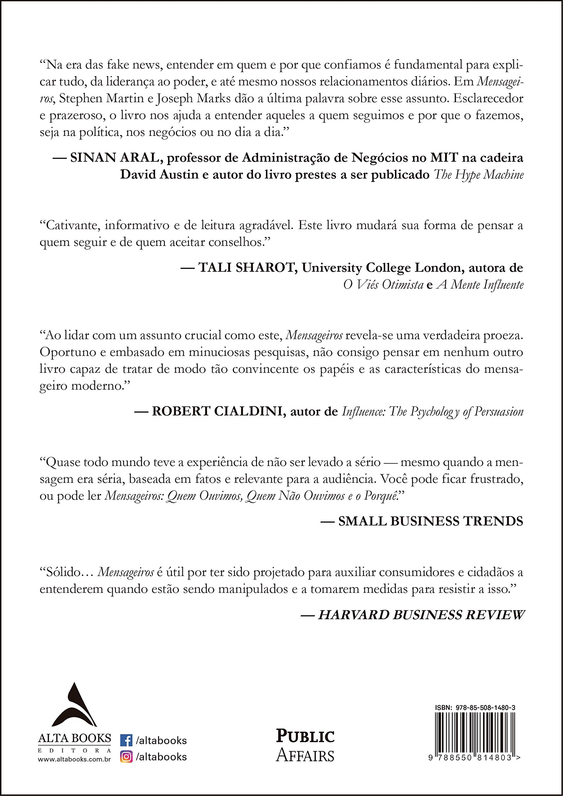 Livro 'Mensageiros – Quem Ouvimos, Quem Não Ouvimos' de Martin Joseph Mark